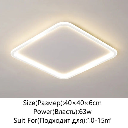 plafonnier led moderne simple variable ronde ou carrée