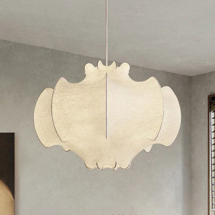 Lustre LED intérieur style wabi-sabi en soie japonaise — LZ4X9M