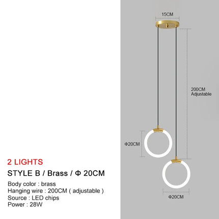 suspension moderne minimaliste luxe pour intérieur design