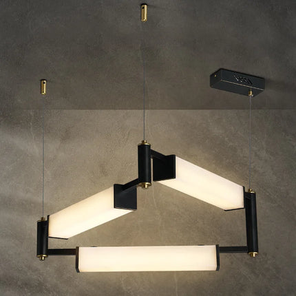 Plafonnier LED suspendu design moderne en marbre blanc — LZ4X9P2Q