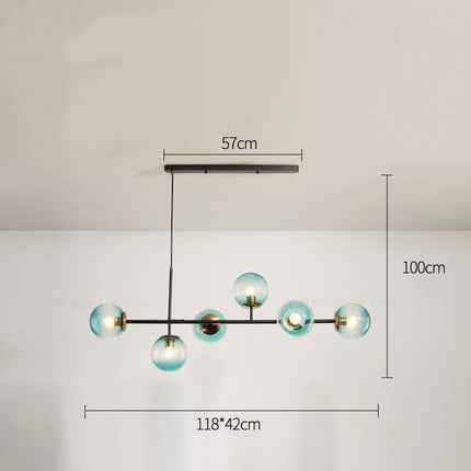 Suspension nordique en verre pour salon contemporain — LZ4XJ9