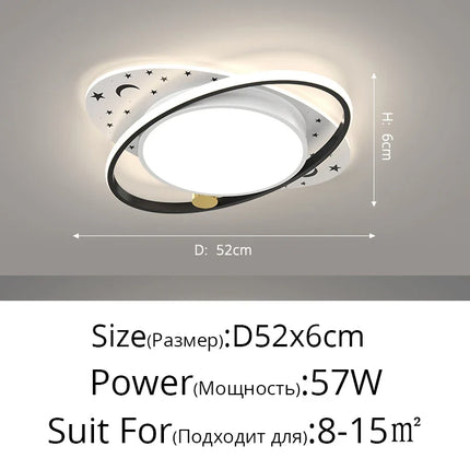 Lustre moderne avec télécommande pour éclairage décoratif intérieur — LZ4X9Q7