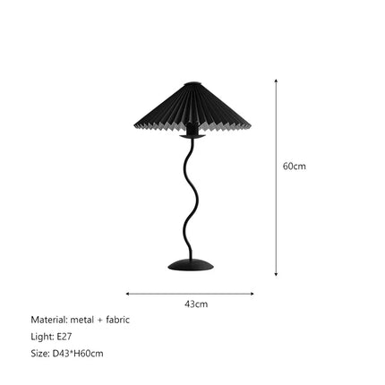 Lampadaire nordique en tissu plissé pour décoration maison artisanale — LZ4X9Q2