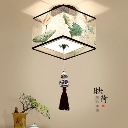 Plafonnier style chinois pour hôtel, villa, hall et balcon — LZ7XQ2