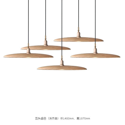 Lustre en bois au style nordique pour éclairage décoratif élégant — LZ4X9T