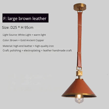 Lustre suspension moderne en cuir et verre cristal — LZ4X9P2Q