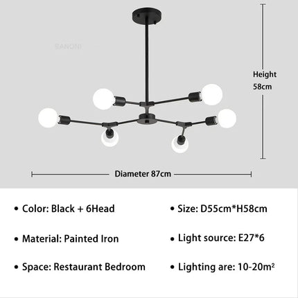 Lustre suspension moderne en forme d'arbre pour intérieur — LZ4Q9T1