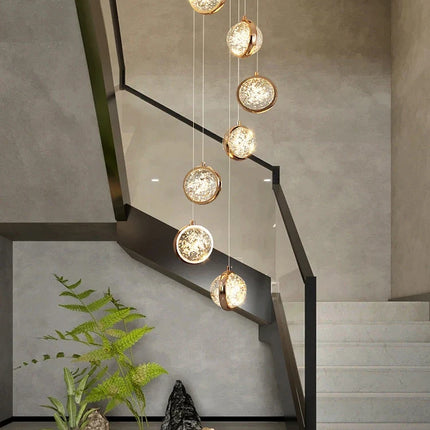Lustre rotatif en cristal style nordique pour éclairage intérieur — LZ4X9P