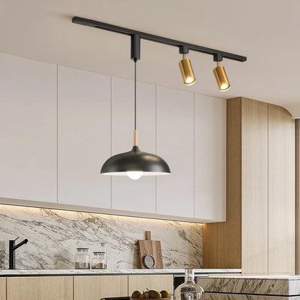 Suspension wabi-sabi en métal et bois pour boutique — LZ4XJ7