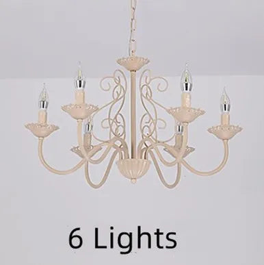 Lustre rétro en fer forgé style campagnard américain pour intérieur — LZ4X9P