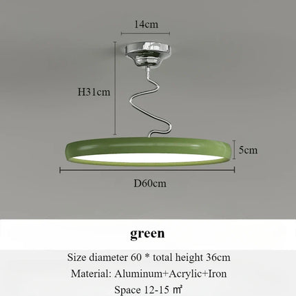 Lustre suspension nordique en aluminium avec éclairage LED — LZ4X9P