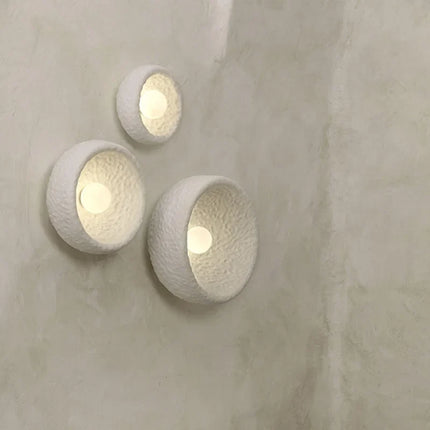 Applique murale LED vintage en résine et verre style wabi sabi — LZ4X9P2Q