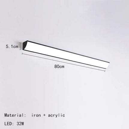 Applique murale miroir en aluminium au design linéaire simple — LZ4X9T2
