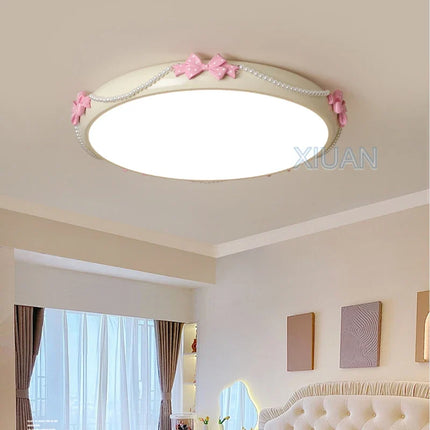 Plafonnier romantique en perles pour chambre de princesse — LZ4N7Q2
