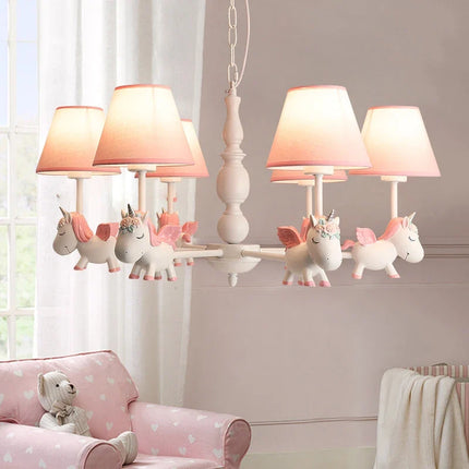 Lustre suspension dessin animé licorne pour chambre d’enfant — LZ4P9XQ