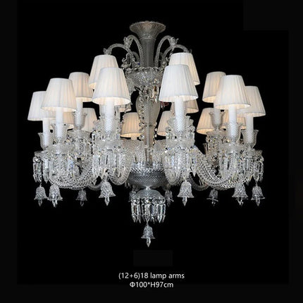 Lustre transparent en cristal pour éclairage élégant — LZ4N7Q
