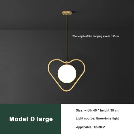 Lustre LED minimaliste en verre pour hôtel — LZ4X9P
