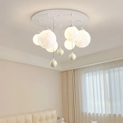Lustre suspension 3D LED boule ronde lune intérieure — LZ4X9P