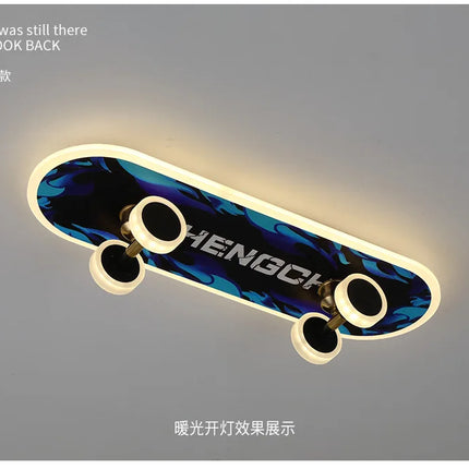 Plafonnier à intensité variable motif skateboard pour chambre enfant — LZ4X9T
