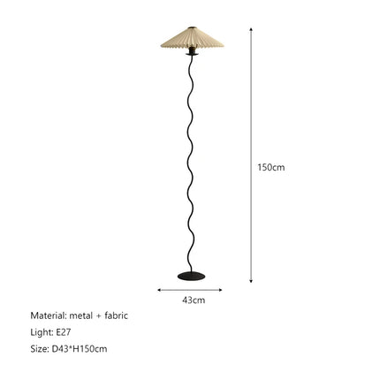 Abat-jour LED en tissu plissé style nordique — LZ4X9M