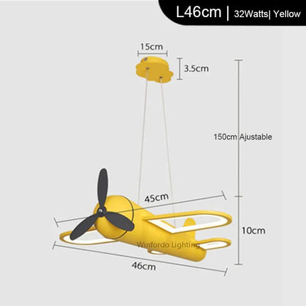Lustre LED en forme d’avion pour chambre d’enfant — LZ4X9P