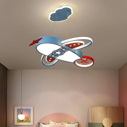 Lustre avion moderne pour enfants avec éclairage télécommandé — LZ4X9P2