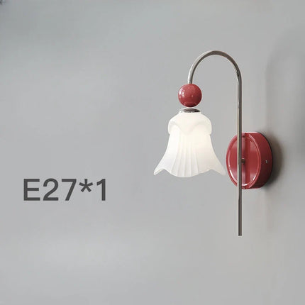 Applique murale en verre givré à décor floral élégant — LZ4X9P2