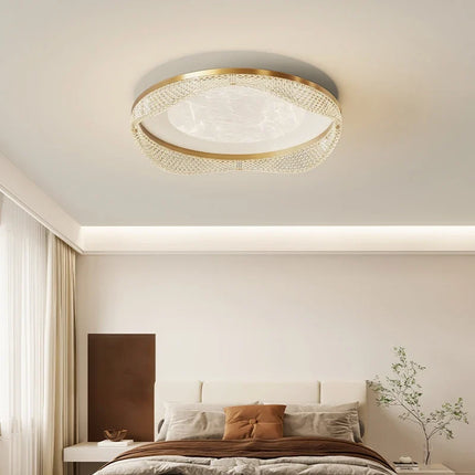 Plafonnier design minimaliste en laiton pour intérieur moderne — LZ4X9J