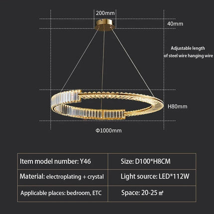 Lustre en cristal K9 pour décoration intérieure élégante — LZ3F7X