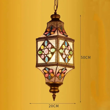 Lustre suspension décoratif style asiatique pour intérieur bohème — LZ4N7Q2