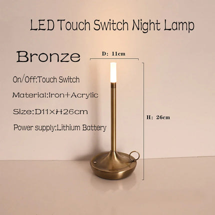 Lampe de table LED rechargeable tactile pour ambiance et décoration — LZ4X7Q