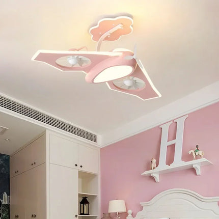 Plafonnier ventilateur électrique au design moderne pour chambre d'enfants — LZ4X9T
