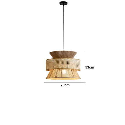 Suspension rotin cannage style Sabi Wabi chinois — LZ4X9Q2