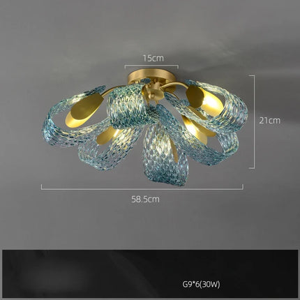 Lustre suspension en verre cristal pour éclairage intérieur moderne — LZ4X9T