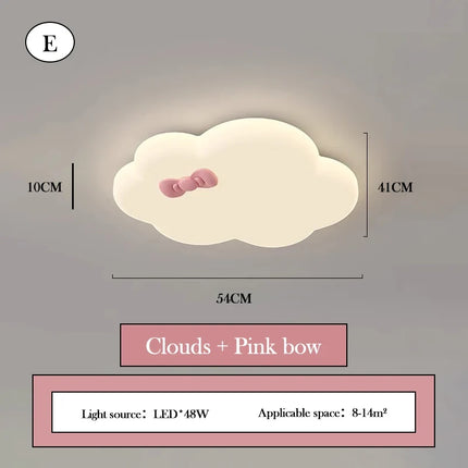 Plafonnier créatif en forme de nuage pour chambre d'enfant chaleureuse — LZ7QX2