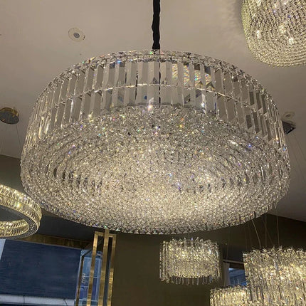 lustre led en cristal k9 rétro moderne de luxe