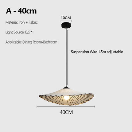Lustre suspension en tissu style nordique chapeau de paille décoratif — LZ4N7Q2