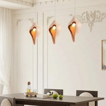 Lustre suspension en conque au design nordique Wabi Sabi — LZ4R7XQ