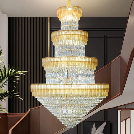 Lustre cristal design contemporain pour salon et hôtel — LZ4X9M