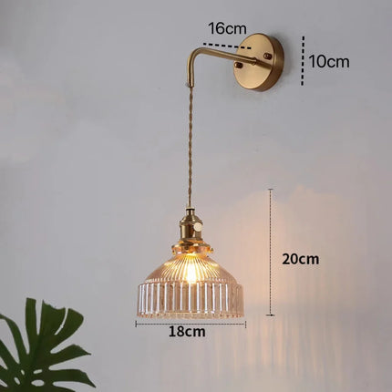 Applique murale moderne en verre avec miroir pour chambre et espace commercial — LZ4X9T