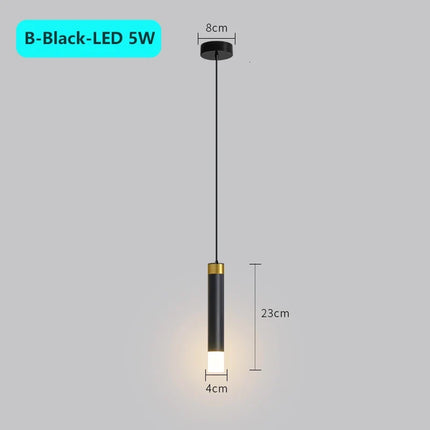Suspension LED tube long design moderne pour intérieur luxe — LZ4X7Q9