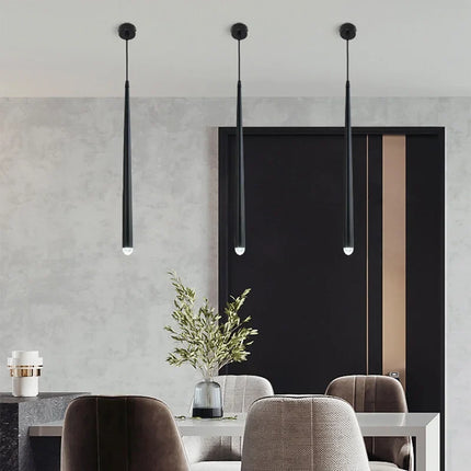 Suspension conique longue en acrylique et cuivre pour bar et magasin — LZ4X9T