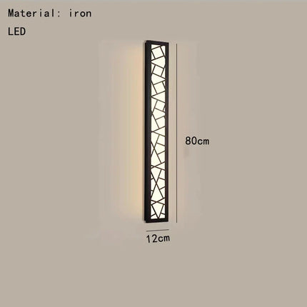 Applique murale LED style chinois en acrylique et métal lumière chaude 3000K — LZ4X9Q7F