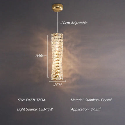 Suspension nordique en acier inoxydable avec cristal décoratif — LZ4X9P
