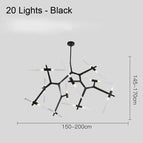20 Lights Black / 3 Lights Switchable