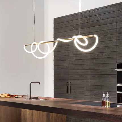Lustre LED moderne à tuyau long minimaliste pour bar — LZ4P9XJ