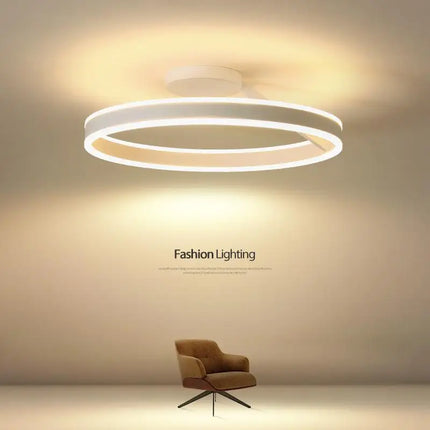 Lustre LED anneau nordique réglable pour salle à manger et salon — LZ4X9P
