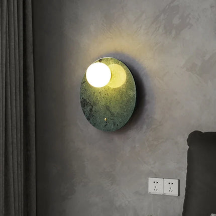 Applique murale LED marbre vert pour salon et couloir nordique — LZ4X9T2