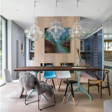lustre nordique en verre pour un éclairage décoratif élégant