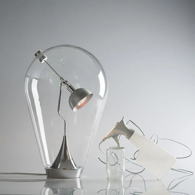 Lampe de bureau magnétique réglable en verre transparent — LZ4V9Q1